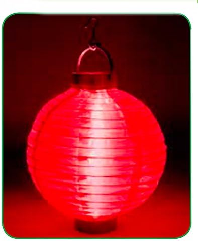 Chinese Lanterns with Hook and LED Light, Available in 4 Colors - 1 Lantern (RED)