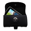 Designer Gomadic Black Leather Philips Muse MP3 Video Player FullSound Belt Carrying Case - Includes Optional Belt Loop and Removable Clip