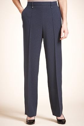 Classic Collection Flat Front Mini Dot Pull On Trousers