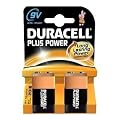 Duracell Plus Power Alkaline 9V Size Batteries Pack of 2 6LR61/MN1604