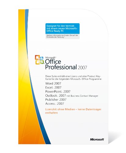 Microsoft Office Professional 2007 deutsch (1 Lizenz-Key)