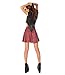 TOFLY Women's Digital Print Stretchy Plaid Pleated Mini Skirts Plus Size S-XXXXL