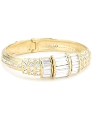 Judith Leiber Jewelry Baguette and Pave Swarovski Magnetic Closure Bracelet