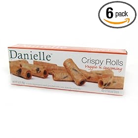Danielle Market Veggie n Seasoning  Crispy Rolls, 3-Ounce Boxes (Pack of 6)