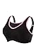 Glamorise Women's Full Figure Glamorise No Bounce Cami Sport Bra, Black/Pink, 40F