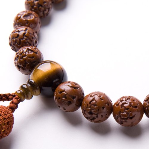 数珠 男性用 京念珠 金刚菩提树 片手22玉 虎目