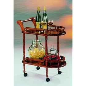 NEW 30dirty oak Wood dining serving tea cart by R.H.F.