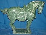 Extraordinary Hand Carved Masterpeice - 24"Classic Chinese Jade Tang Horse Statue / Sculpture