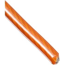 Galvanized Steel Nylon Coated Wire Rope, 1/8" Cable Diameter, 50' Length, 2000 lbs Breaking Strength, 3/16" Coated Outside Diameter, Orange
