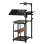 e-Joy Mobile & Compact Computer Cart / Computer Desk PC Laptop Table Workstation Home Office /Student Computer Desk Home Office Wood Laptop Table Study Workstation Dorm/ Computer Desk Cart PC Laptop Table Study Portable Workstation, Black