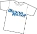 T-Shirt "Wanna Race?" - White (Large)