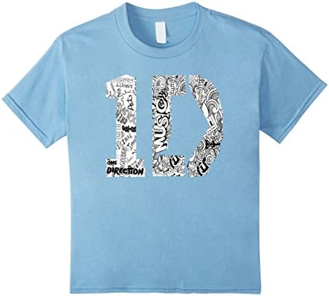 Kids Music Band one di-rec-ti-on - Up All Night Logo T-Shirt 10 Baby Blue