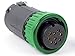 Conxall 6282-6Sg-513Cc7 Mini-Con-X, Green Coupling Straight Cable Plug 6 Socket - Solder Contacts