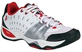 Prince Men's T22 Tennis Shoe (White/ Black/ Scarlet)