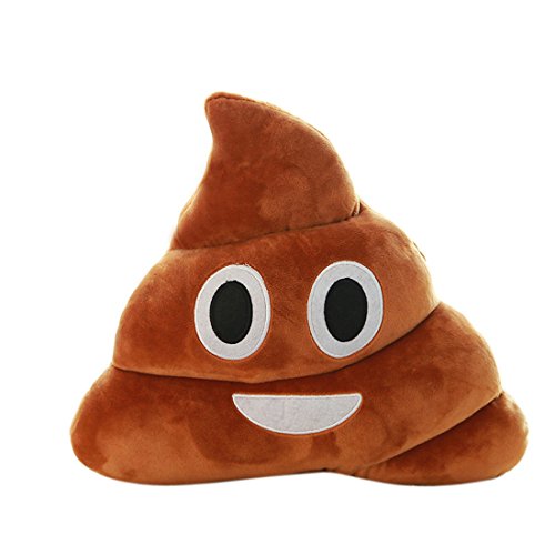 Sankuwen® 1pc Funny Gift, Emoji Poo Shape Pillow Car Home Office Accessory (Mini Cute)