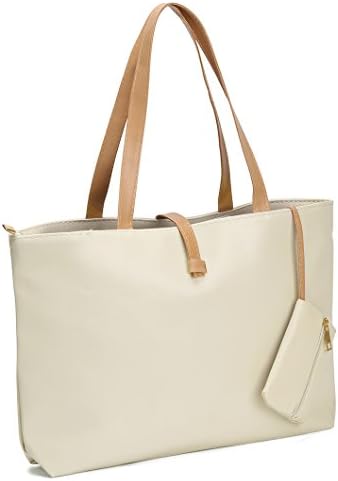 Casint TM , pu leather woman's hand bag (cream)