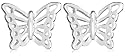 Silver Filigree Butterfly Stud Earrings