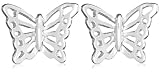 Silver Filigree Butterfly Stud Earrings