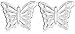 Silver Filigree Butterfly Stud Earrings