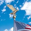 Large Flagpole Eagle-Gold Bronze