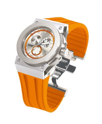 Invicta Akula Reserve 5557 Chronograph Sapphire Coated Mineral Silver Dial Stainless Steel Plating Rubber Band Men Watch