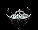 Small Silver with Crystal Crown Tiara for Wedding, Prom, Pageant, Quinceañera or Other Special Events.