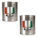 Miami Hurricanes NCAA 2pc Stainless Can Holder Set by Great American Products