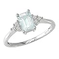 14k White Gold Aquamarine Ring