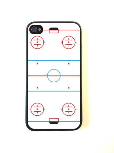 iPhone 4 Case - Silicone Case Protective iPhone 4/4s Case- Ice Hockey Rink