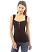 PattyBoutik Women's Zip Front V-Neck Tank Top