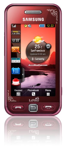 Samsung Mobile Samsung S5230 Star Smartphone (Touchscreen, 3MP Kamera, Video, MP3-Player, Bluetooth) garnet red "la fleur" Produktbild