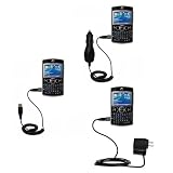 Deluxe Kit for the Motorola MOTO Q Global includes a USB cable with Car and Wall Charger - Gomadic Brand w/ TipExchange Technology