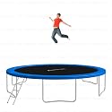 XXL Gartentrampolin &middot; riesige 4,60 m Durchmesser &middot; bis zu 220 kg &middot; inkl. Federabdeckung