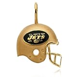 New York Jets Helmet Pendant, 14 Karat Gold