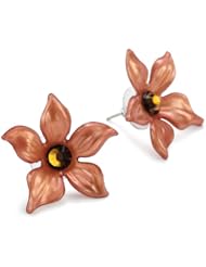 Tarina Tarantino "Classic" Brown Large Jasmine Post Earrings