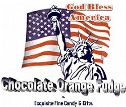 Custom Labeled Gift God Bless America Chocolate Orange Fudge Box