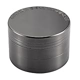 Golden Bell 4 Piece 2" Spice Herb Grinder - Nickel Black