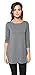 3 Pack: Loose Fit Elbow Sleeve Tunics (Black, Charcoal, Navy), Medium