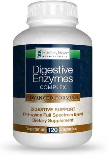 Best Digestive Enzymes Supplement - 120 Veg. Caps - Multi-enzyme Advantage - 17 Enzymes for Optimal Digestion of Proteins, Carbs, Fats & More. Best Digestive Enzymes for Ultra Digestive Support, Overall Health and Weight Loss