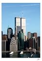 Downtown Twin Towers Photography Art Poster Print by Igor Maloratsky, 13x19