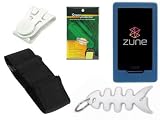 Search : TPA- Accessory Combo Kit for Microsoft Zune HD 16GB / 32GB Series: Includes Blue Durable Flexible Soft Silicone Skin Case, Premium Reusable LCD Screen Protector, Elastic Armband, Belt Clip, Fishbone Style Keychain
