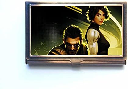 Deus Ex Human Revolution Art Adam Jensen Custom Unique bronze Business name Card Case box Holder Lovely Gift