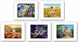 Disney Fairies Set by Walt Disney 8"x10" Art Print Poster Disney