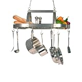Country Kitchen 2 Light Pot Rack Brushed Nickel