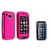 for Samsung Impression Pink Rubber Hard Shell Case+LCD