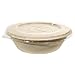 IFN Green 35-1004R Bamboo Fiber Flat PET Lid, 7.25" Length x 7.25" Width x 0.5" Height, For 27 oz Bamware Bowl (Case of 500)