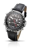 Sekonda Gents Digital Chronograph World Time Black Leather Strap Watch 3116