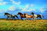 Tuftop Tempered Glass Kitchen Board, Artist Collection - Running Free