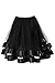 Topdress Women's 1950s Tutu Short Petticoat Skirt Crinoline Underskirt Slip Black OS