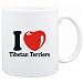 Mug White " I LOVE Tibetan Terriers " Dogs